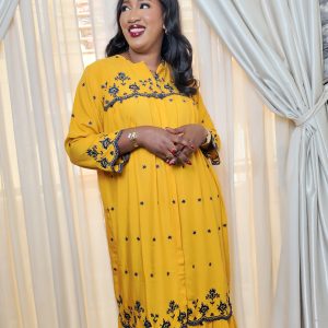Robe coton brodé1