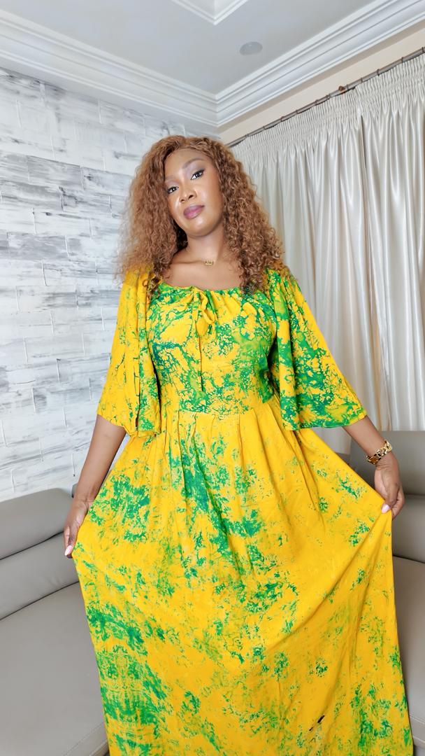 Robe - jaune et vert
