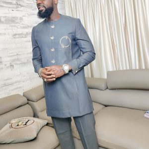 Ensemble Costume Africain avec Broderie
